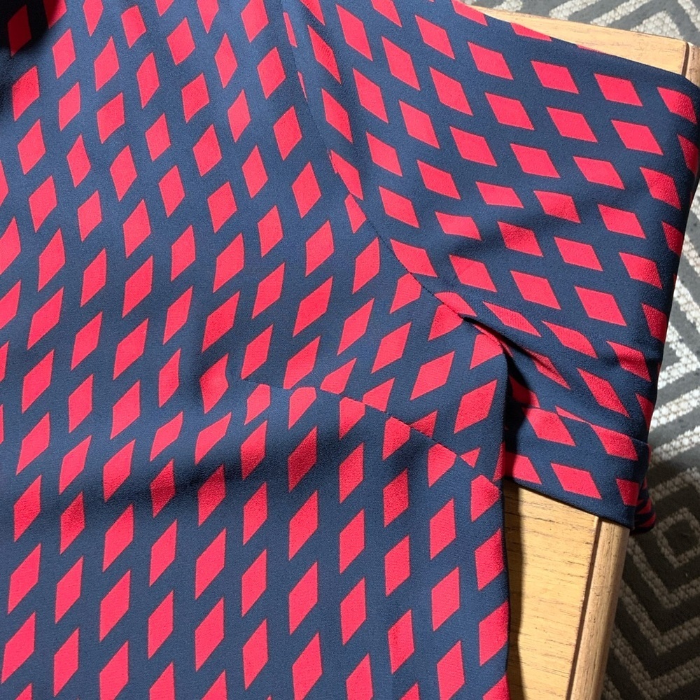 Banana Republic Red and Black Geometric Shirt - Picture 8 of 8